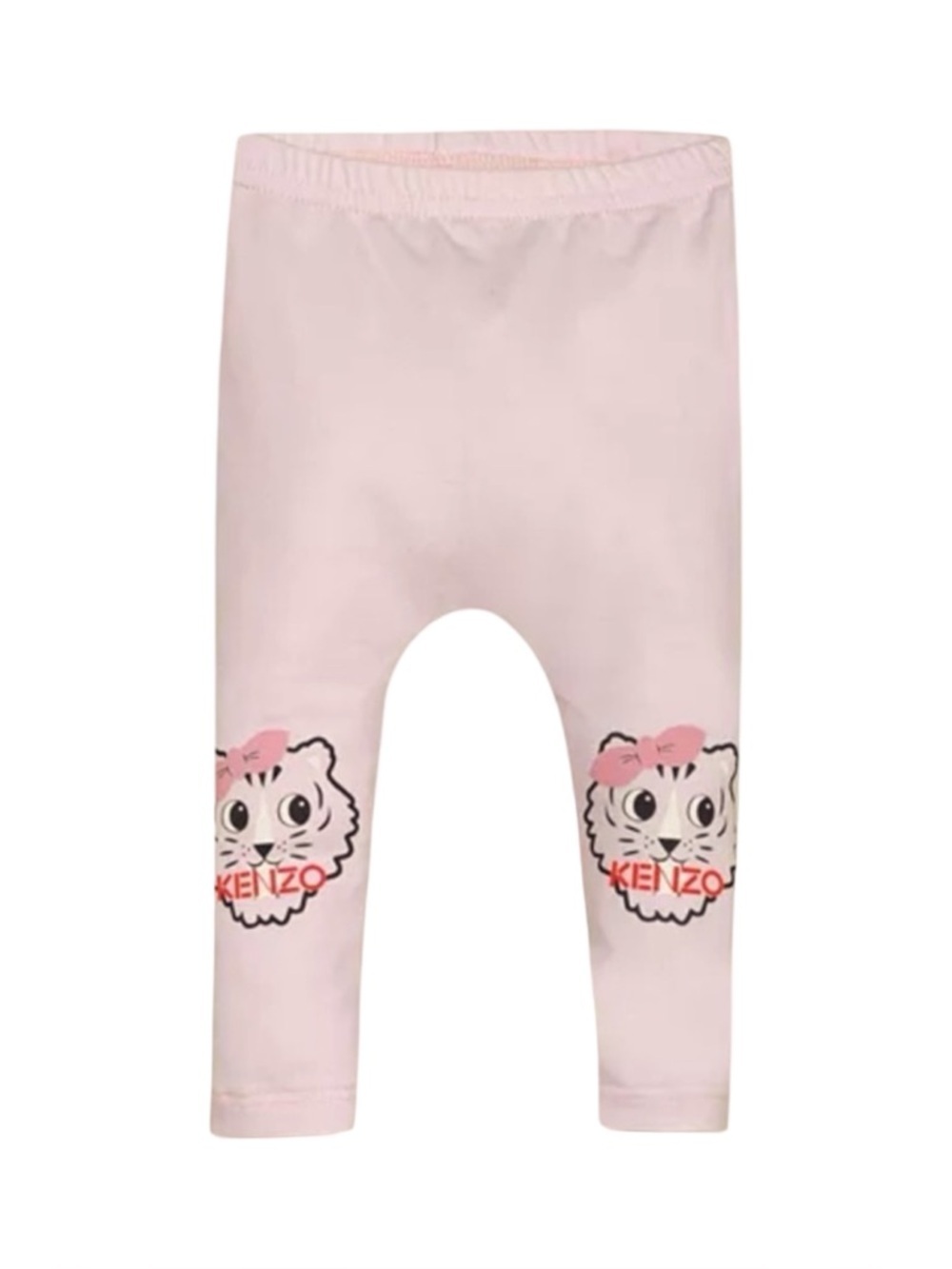NWT KENZO Baby Girl Tiger Logo Leggings Light Pink Organic Cotton Size 3M